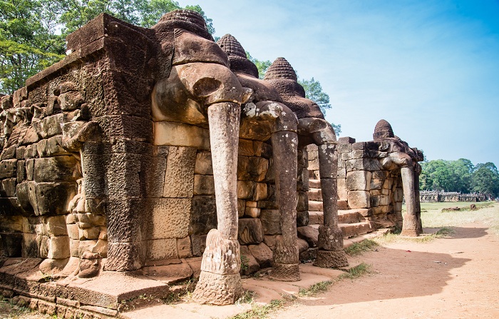beaux temples Angkor terrasse éléphants